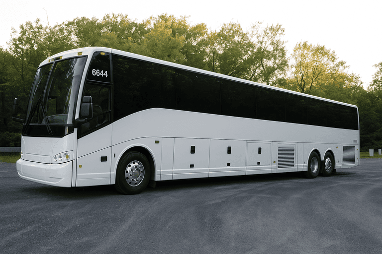 exterior of Charter Bus Rental Largo coach bus